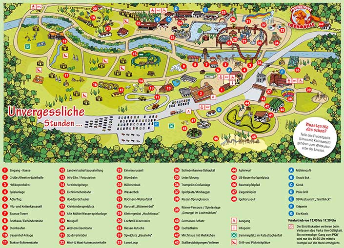 Freizeitpark Lochmühle Parkplan Startseite